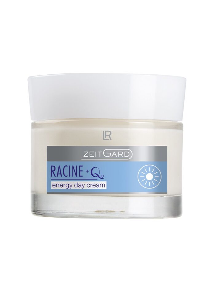 crema de día LR ZEITGARD Racine con Coenzima Q10 para pieles cansadas.